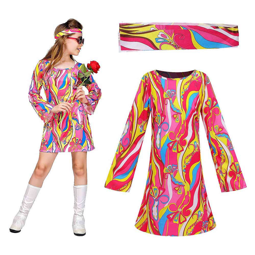 Romper Floral Print - Conjunto de Vestido y Diadema Retro