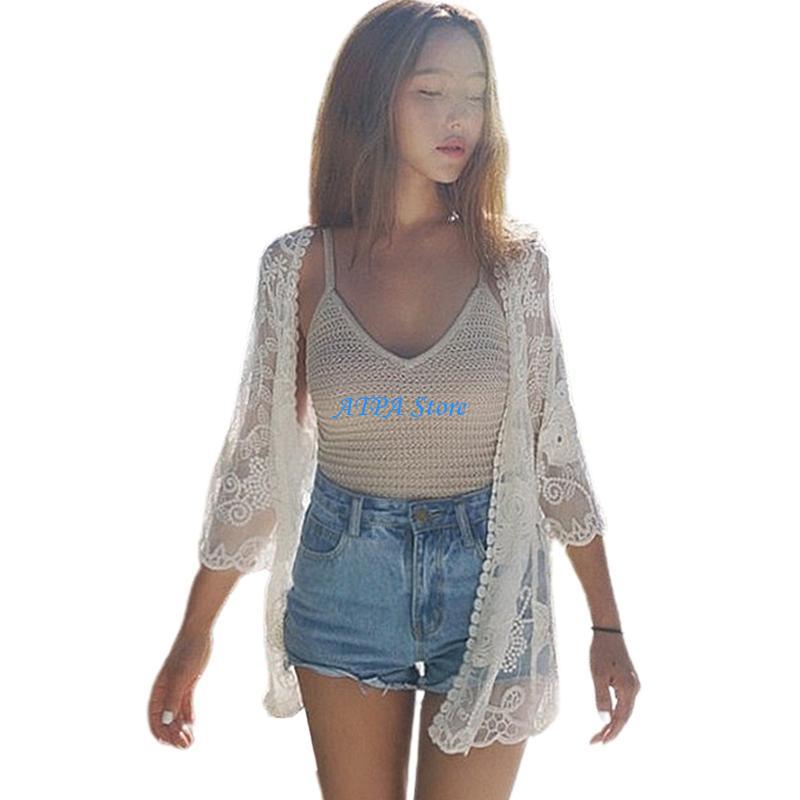 U13C-cárdigan tipo Kimono con  - Kimono Sheer Floral reseña y precio